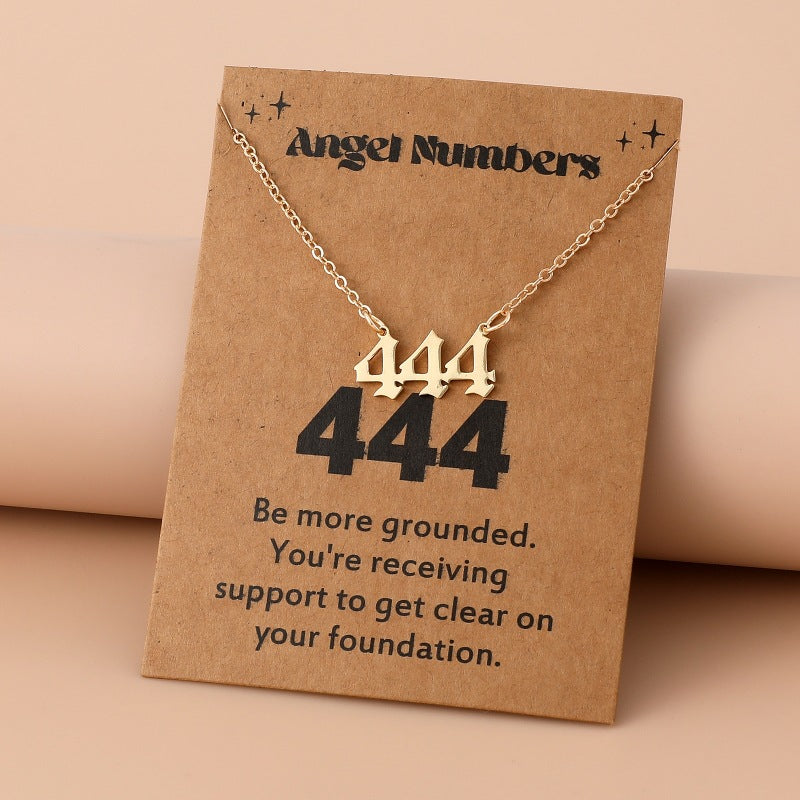 Angel Lucky Number Gold Pendant