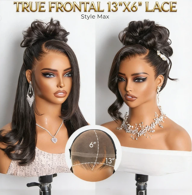 NatureMAX™ 200% / 250% Density Loose Wave Glueless 13x6 HD Lace Front Wig Human Hair Pre-Cut Lace Flexi-Fit Drawstring Cap