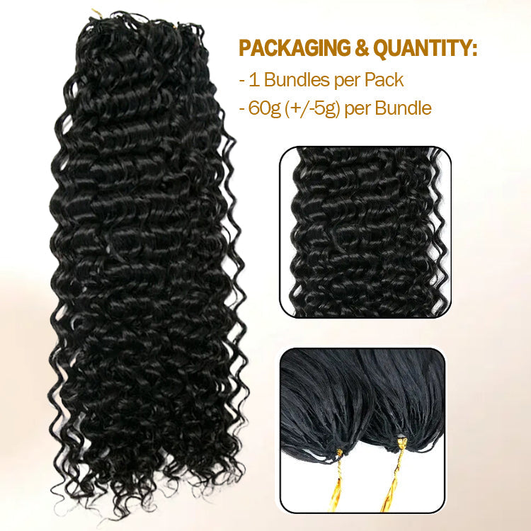 Water Wave Crochet Hair Extension 100% Human Crochet Extensions