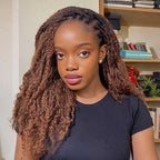 Onimehair™ Mixed Color #4/30 Afro Kinky Bulk Highlights #27/30 Human Hair