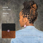 Onimehair™ #Auburn Brown+#1B Two Colors Afro Kinky Bulk Human Hair For Braiding DreadLock