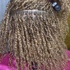Onimehair™ Honey Blonde Color Afro kinky Bulk Hair Extensions For Braiding Dreadlock Human Hair