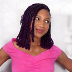Onimehair™ Mix #1B/Purple Color Afro Kinky Bulk Human Hair For Braiding Dreadlock Hair