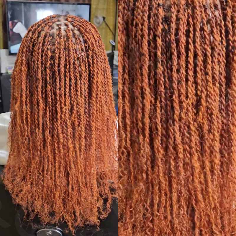 Onimehair™ Ginger Orange Afro kinky Bulk Hair Extensions For Braiding Dreadlock Human Hair