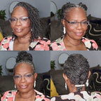 Onimehair™ Brazilian Salt Pepper Color Afro Kinky Bulk Human Hair For Braiding Dreadlock Hair