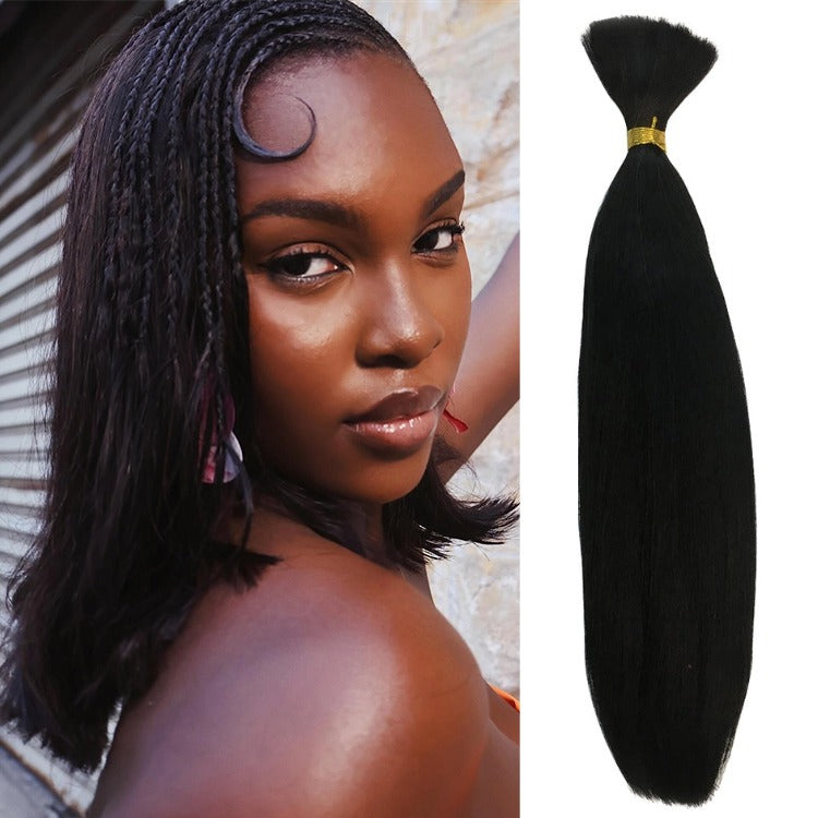 Straight Human Hair Bulk For Braiding Real Hair Extensions For Boho Braids