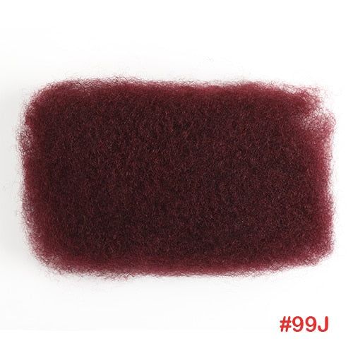 Onimehair™ #Burgundy+#1B Two Colors Afro Kinky Bulk Human Hair For Braiding DreadLock
