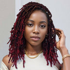 Onimehair™ #Burgundy+#4 Two Colors Afro Kinky Bulk Human Hair For Braiding DreadLock
