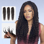 Onimehair™ Lightweight Natural Black Water Wave Crochet Braid Human Hair Extensions
