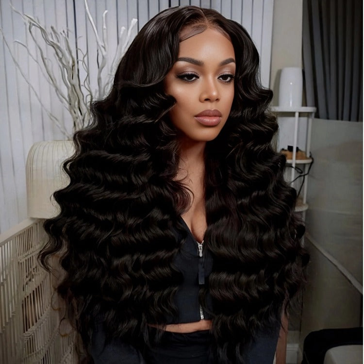 Raw Loose Deep Wave Human Crochet Hair Extensions 100% Real Hair For Crochet Locs Natural Color