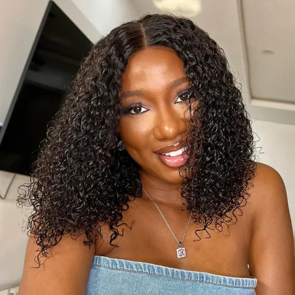 Wear Go Short Curly Wig Upgrade 5×5 Pre Cut Lace Bob Glueless Wig Beginner Friendly
