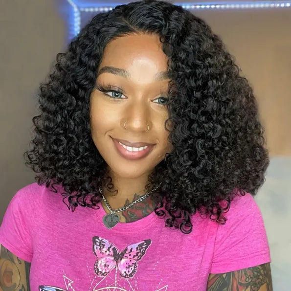 Wear Go Short Curly Wig Upgrade 5×5 Pre Cut Lace Bob Glueless Wig Beginner Friendly
