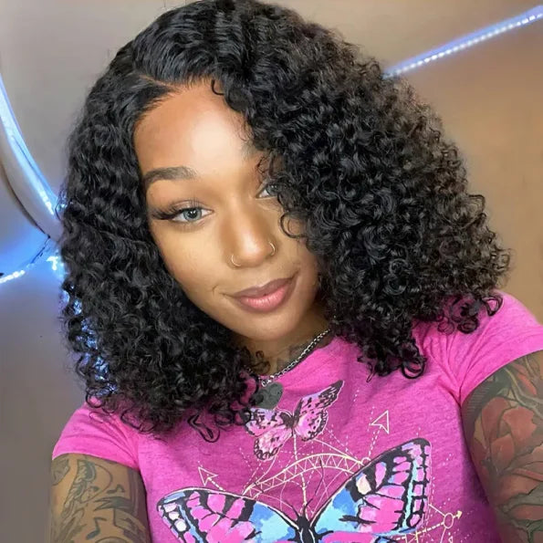Wear Go Short Curly Wig Upgrade 5×5 Pre Cut Lace Bob Glueless Wig Beginner Friendly