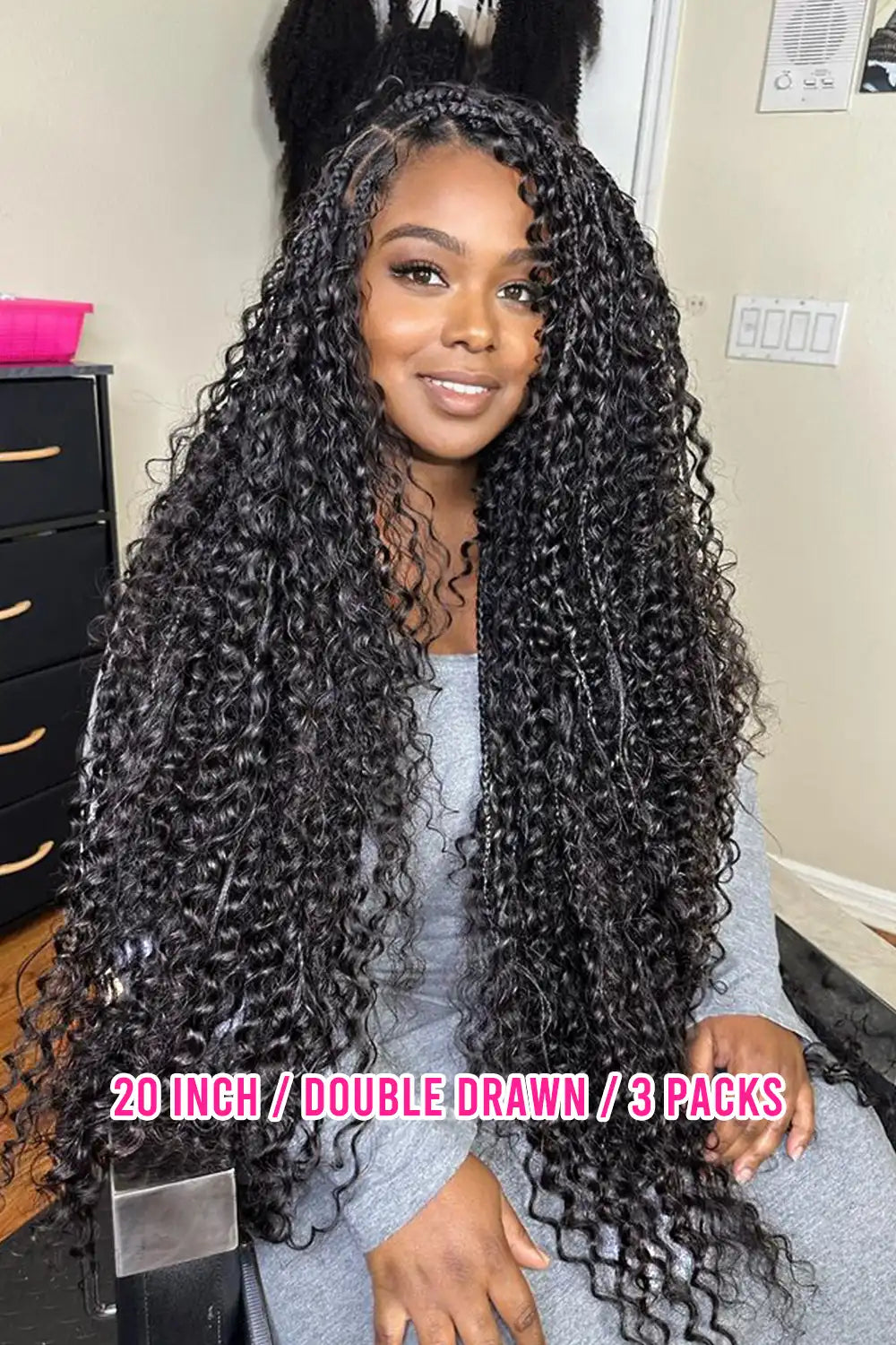 Onimehair Double Drawn Spanish Curly Bulk Hair Extensions for Braiding