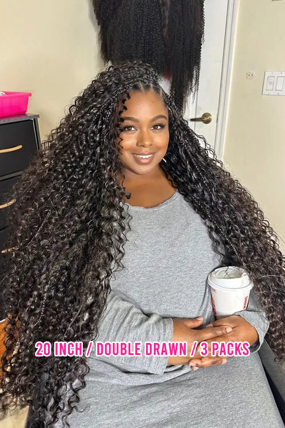 Onimehair Double Drawn Spanish Curly Bulk Hair Extensions for Braiding