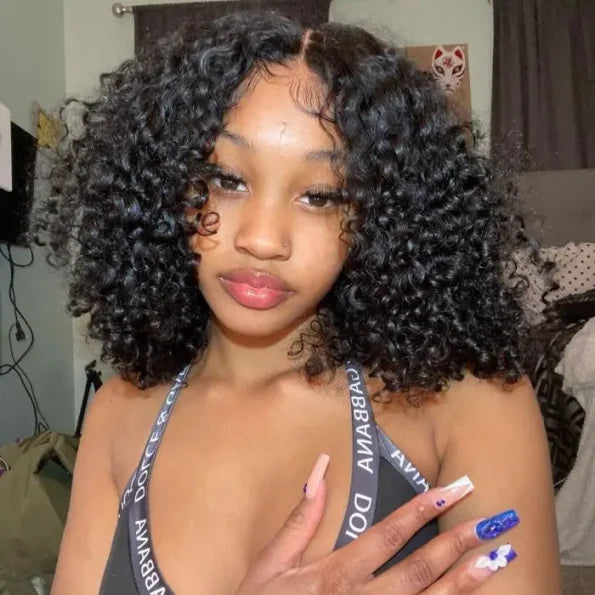 Deep Wave Glueless Bob Human Hair Wig 5×5 HD Lace Pre Everything Natural Look 180% Density