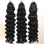 Deep Wave Crochet Hair 100% Human Crochet Braids Extensions
