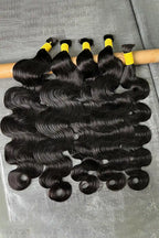 Onimehair Body Wave Bulk Human Hair For Braiding Natural Black