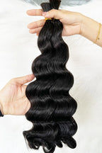 Onimehair Loose Wave Bulk Hair For Braiding Natural Black