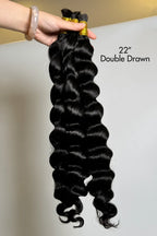 Onimehair Loose Wave Bulk Hair For Braiding Natural Black