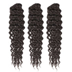 Onimehair™ Lightweight Natural Black Water Wave Crochet Braid Human Hair Extensions