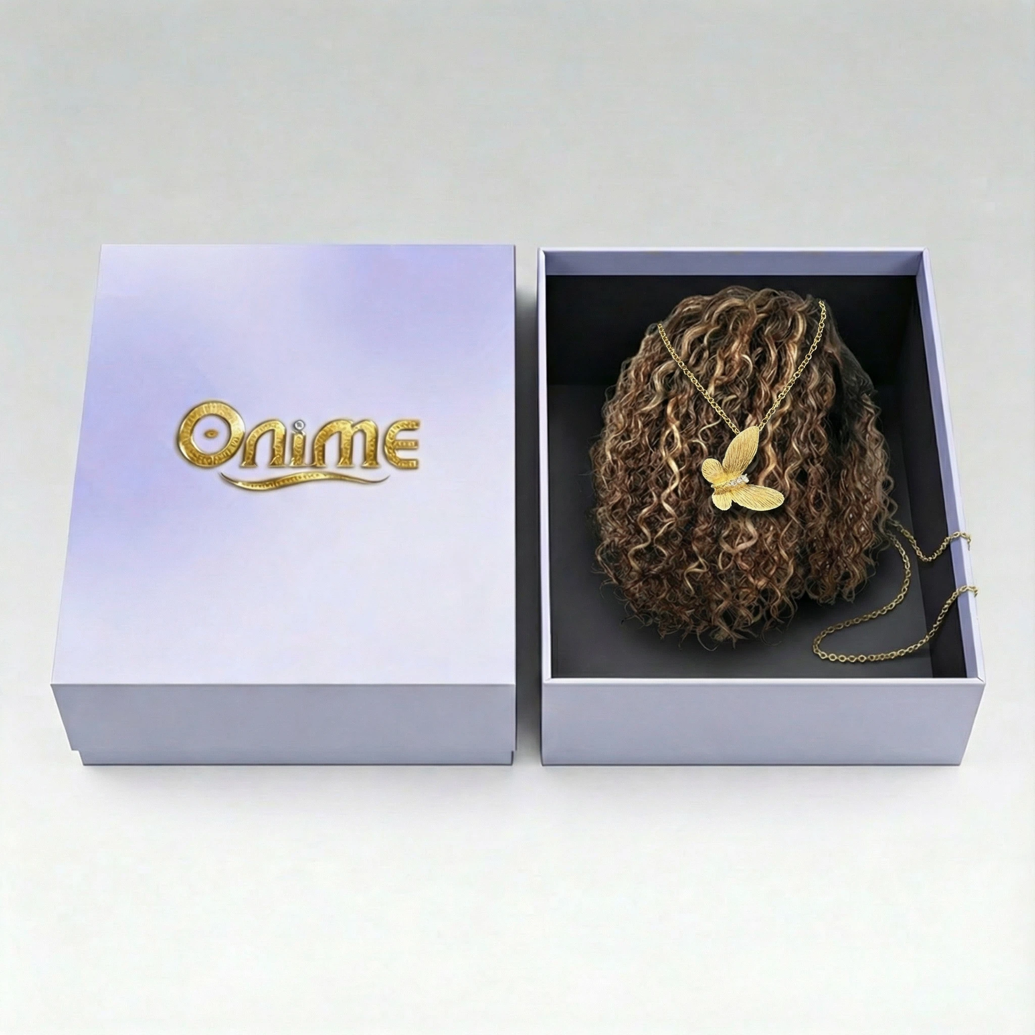 Ready to Go Blonde Highlight / Natural Black Water Wave Short Curly Bob Wig Glueless Minimalist HD Lace Wig Pre-Cut Lace