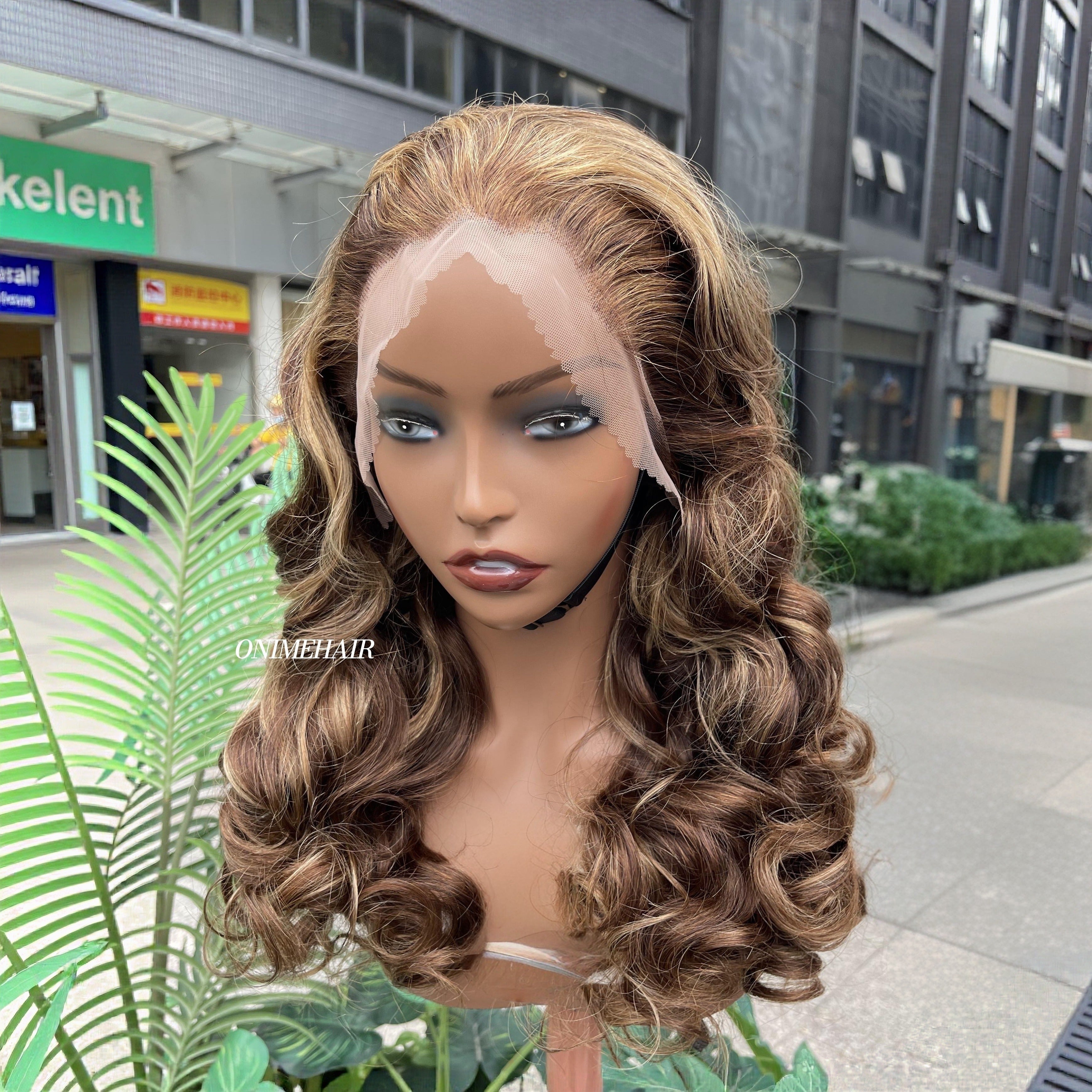 #4/27 Rose Wavy Frontal Transparent 13X4  Lace - Onime Hair