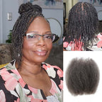 Onimehair™ Brazilian Grey Color Remy Hair Afro kinky Bulk Human Hair For Braiding Dreadlock Hair