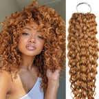27# Honey Blonde Curly Crochet Hair 100% Human Crochet Braids Extensions