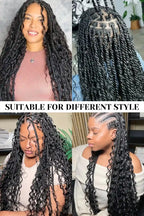 Onimehair Deep Wave Bulk Human Hair For Braiding Natural Black Boho Hair