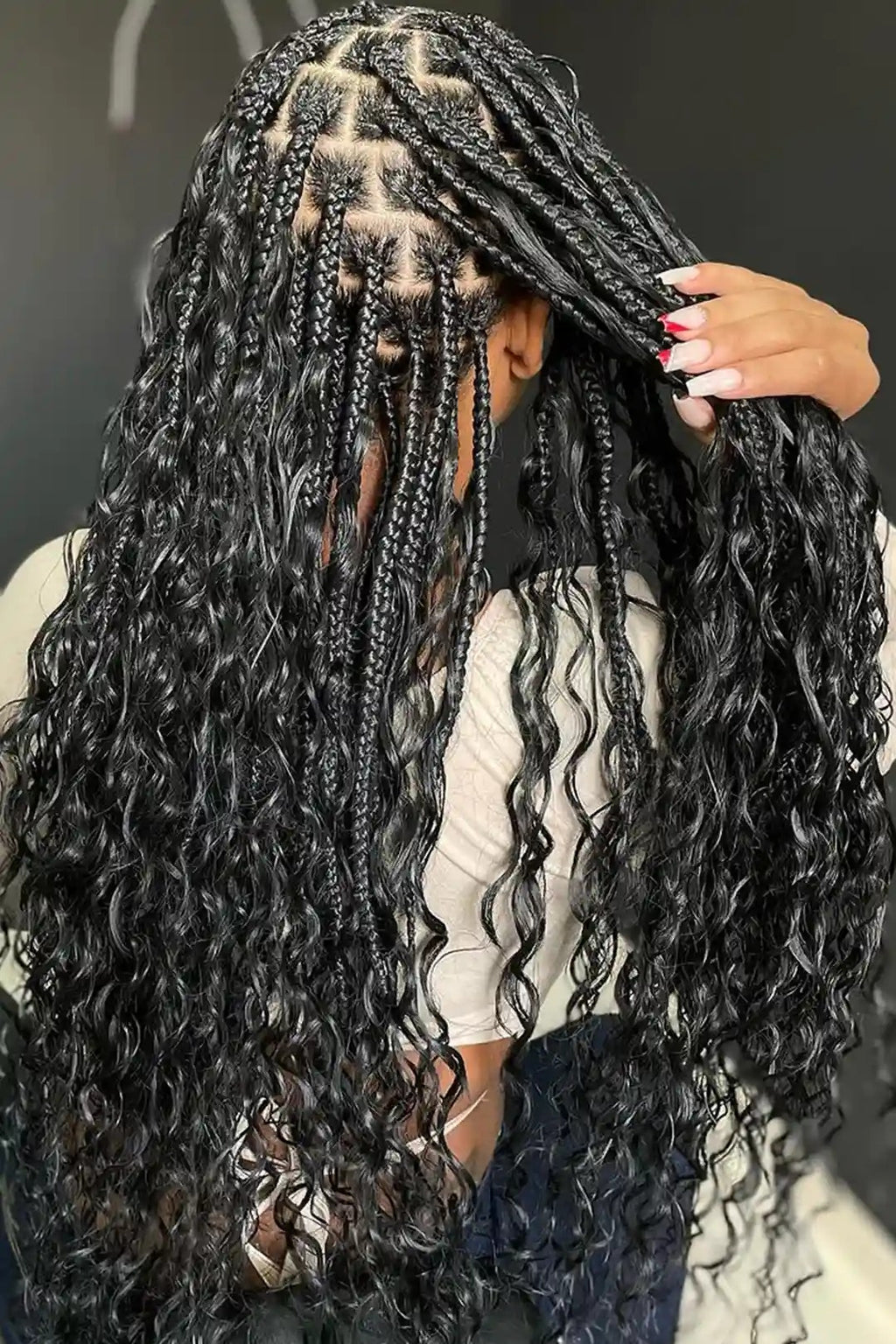 Onimehair Deep Wave Bulk Human Hair For Braiding Natural Black Boho Hair