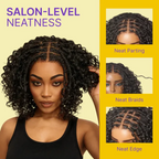 Exclusive Deal | Boho Braids Deep Curly Glueless 5x5 Closure Lace with Braided Top Human Hair Wig Pre-Cut Lace