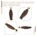 Onimehair Loose Deep Wave Bulk Human Braiding Hair Chocolate Brown Human Hair for Braiding
