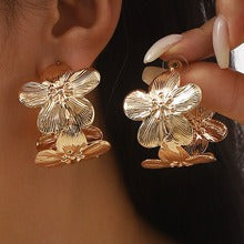 Luxury Floral-Framed Earrings