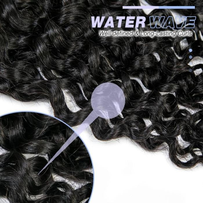 Onimehair Water Wave Bulk Human Hair For Braiding Natural Black Boho Hair