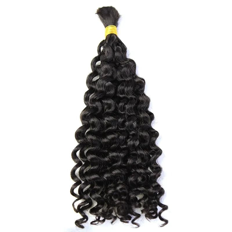 Double Drawn Burmese Water Wave Human Braiding Hair