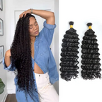 Double Drawn Burmese  Curly Human Braiding Hair