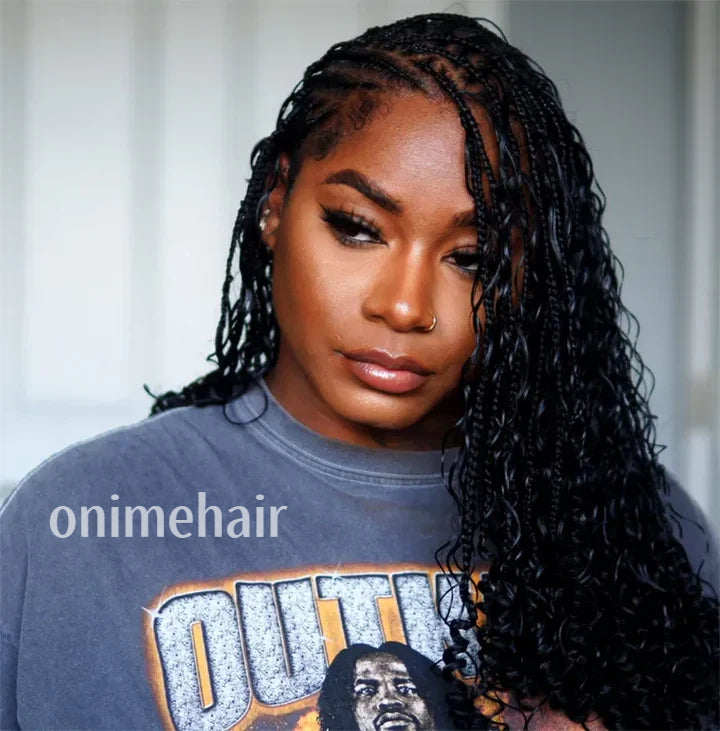 Double Drawn Burmese Deep Wave Human Braiding Hair