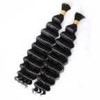 Double Drawn Burmese Deep Wave Human Braiding Hair