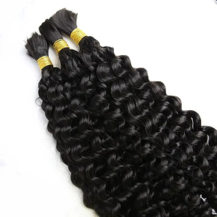 Double Drawn Burmese Water Wave Human Braiding Hair