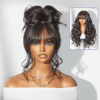All-Day Comfort™ Wig Density Loose Body Wave Glueless5x5 Closure HD Lace Human Hair Wig with Bangs Pre-Cut Lace