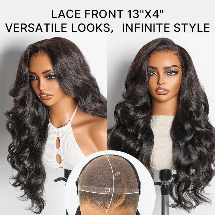 NatureMAX™ 200%  Density Loose Wave Glueless 13x6 HD Lace Front Wig Human Hair Pre-Cut Lace Flexi-Fit Drawstring Cap