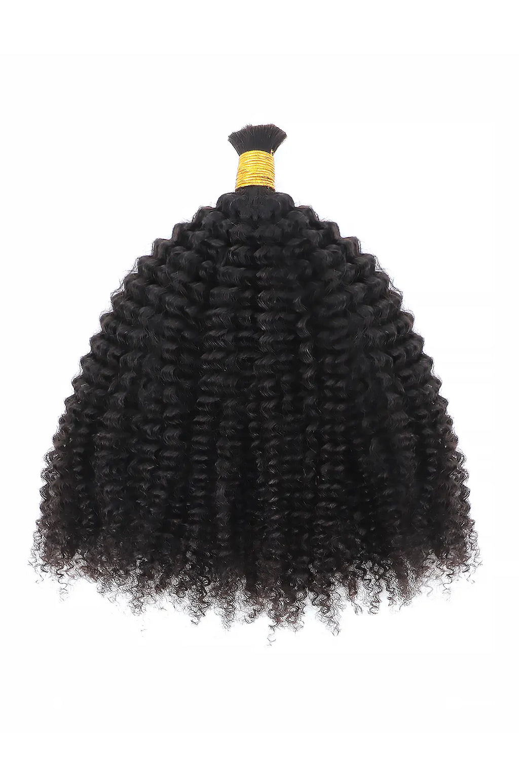 Onimehair Kinky Curly Bulk Human Hair for Braiding Natural Black