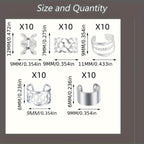 Hair Cuffs-50pcs Gold + 50pcs Silver  (Total 100 pcs)