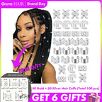 Hair Cuffs-50pcs Gold + 50pcs Silver  (Total 100 pcs)
