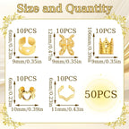 Hair Cuffs-50pcs Gold + 50pcs Silver  (Total 100 pcs)