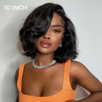 Limited Design | Layered Cut Glueless 5×5 Closure Lace Bob Wig Side Part Wear & Go 200% Density
