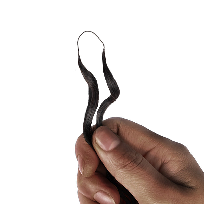 Onimehair™ Soft Deep Wave Feather Crochet Braid Natural Black Human Hair Extensions