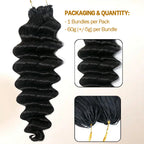 Crochet Hair Extension Loose Deep Wave 100% Human Crochet Extensions