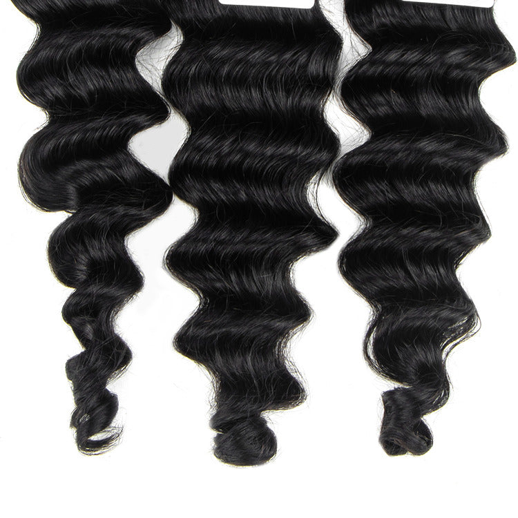 12A Grade Loose Deep Wave Bundles 100% Human Virgin Hair Extensions For Woman